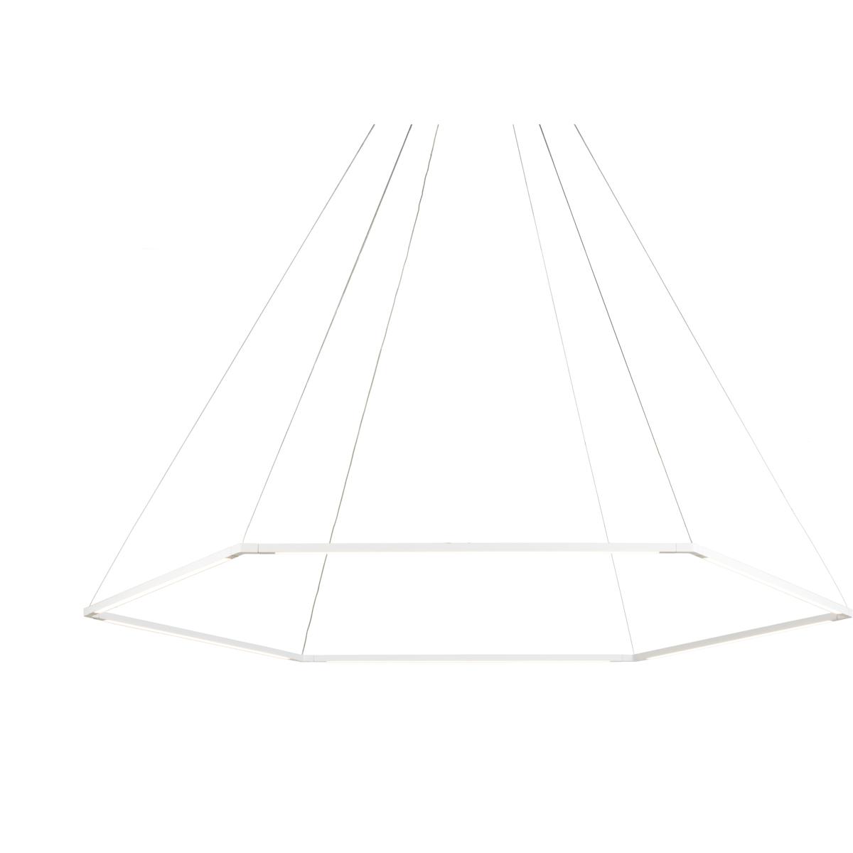 Koncept ZBP-24-H-SW-MWT-CNP Z-Bar LED 45.34 inch Matte White Pendant Ceiling Light, Honeycomb